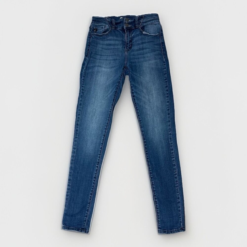Kancan Jeans Women’s Size 5/26  Medium Wash Skinny Light Distressed  Stretch